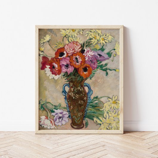 Vase dekoriert mit Anemonen | Louis Valtat Poster