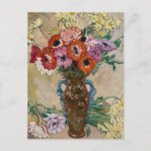 Vase dekoriert mit Anemonen | Louis Valtat Postkarte (Vorderseite)