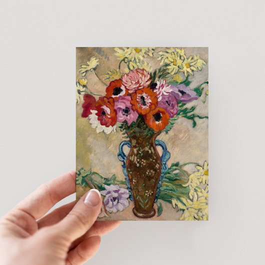 Vase dekoriert mit Anemonen | Louis Valtat Postkarte