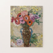 Vase dekoriert mit Anemonen | Louis Valtat Puzzle (Vertikal)