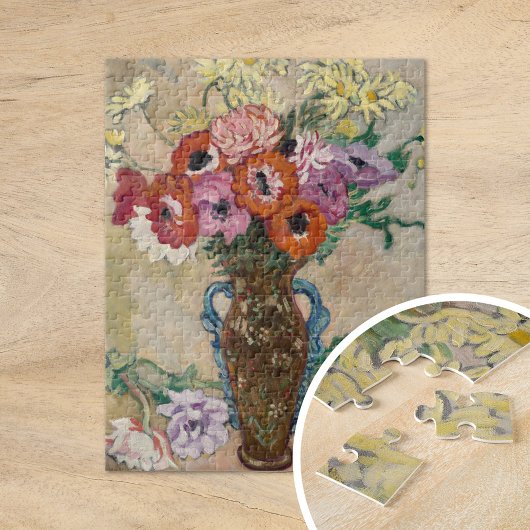 Vase dekoriert mit Anemonen | Louis Valtat Puzzle