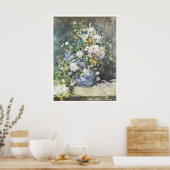 Vase der Blume, 1886 Pierre-Auguste Renoir Poster (Küche)