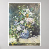 Vase der Blume, 1886 Pierre-Auguste Renoir Poster (Vorne)