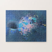 Vase der Blume (Blauer Rendering), Odilon Redon Puzzle (Horizontal)