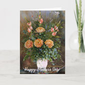 Vase der Blume BlumenMuttertagskarte Karte (Vorderseite)