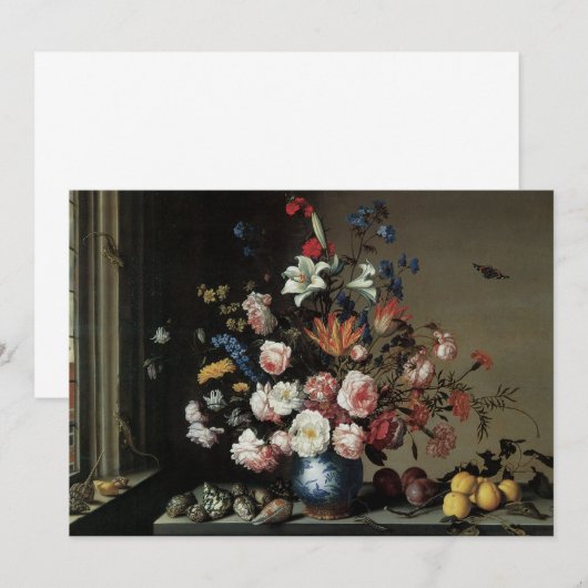 Vase der Blume durch ein Fenster, Balthasar van de (Vorne/Hinten)