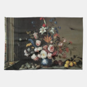 Vase der Blume durch ein Fenster, Balthasar van de Geschirrtuch (Horizontal)