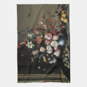 Vase der Blume durch ein Fenster, Balthasar van de Geschirrtuch (Vertikal)