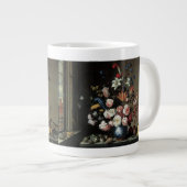 Vase der Blume durch ein Fenster, Balthasar van de Jumbo-Tasse (Vorderseite Rechts)