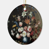 Vase der Blume durch ein Fenster, Balthasar van de Keramikornament (Links)