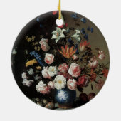 Vase der Blume durch ein Fenster, Balthasar van de Keramikornament (Hinten)