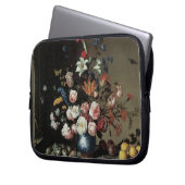 Vase der Blume durch ein Fenster, Balthasar van de Laptopschutzhülle (Vorderseite Links)