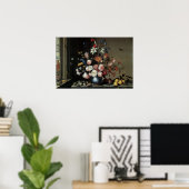 Vase der Blume durch ein Fenster, Balthasar van de Poster (Heimbüro)
