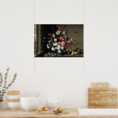 Vase der Blume durch ein Fenster, Balthasar van de Poster (Küche)
