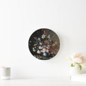 Vase der Blume durch ein Fenster, Balthasar van de Runde Wanduhr (Zuhause)