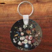 Vase der Blume durch ein Fenster, Balthasar van de Schlüsselanhänger (Rückseite)
