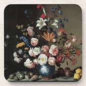 Vase der Blume durch ein Fenster, Balthasar van de Untersetzer (Vorderseite)