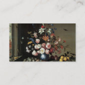 Vase der Blume durch ein Fenster, Balthasar van de Visitenkarte (Rückseite)