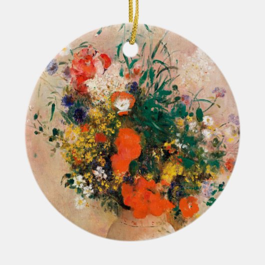 Vase der Blume durch Redon Post-Impressionist Keramik Ornament (Vorne)