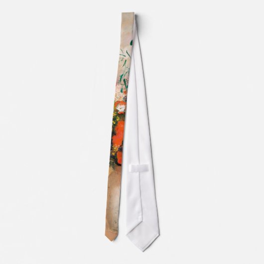 Vase der Blume durch Redon Post-Impressionist Krawatte (Rückseite)