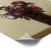 Vase der Blume Fantin-Latour-Poster Poster (Ecke)