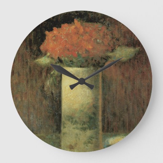 Vase der Blume Große Wanduhr (Vorderseite)