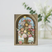 Vase der Blume in einem Fenster, c.1618 Postkarte (Stehend Vorderseite)