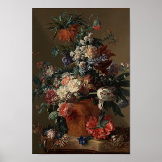 Vase der Blume Klassische Malerei Poster (Vorne)