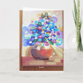 Vase der Blume - Muttertag Karte (Rückseite)