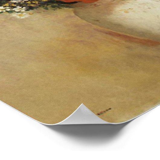 Vase der Blume, Odilon Redon Fine Art Poster (Ecke)