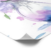 Vase der Blume Pastell Aquarellfarben Blume Poster (Ecke)