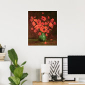 Vase der Blume Poster (Heimbüro)