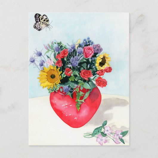 Vase der Blume Postkarte (Vorderseite)