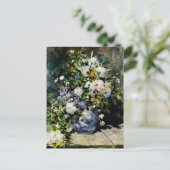 Vase der Blume Postkarte (Stehend Vorderseite)