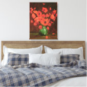 Vase der Blume Print Leinwanddruck (Insitu (Schlafzimmer))