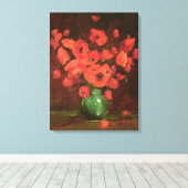 Vase der Blume Print Leinwanddruck (Insitu (Holzboden))