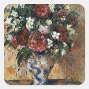 Vase der Blume Quadratischer Aufkleber