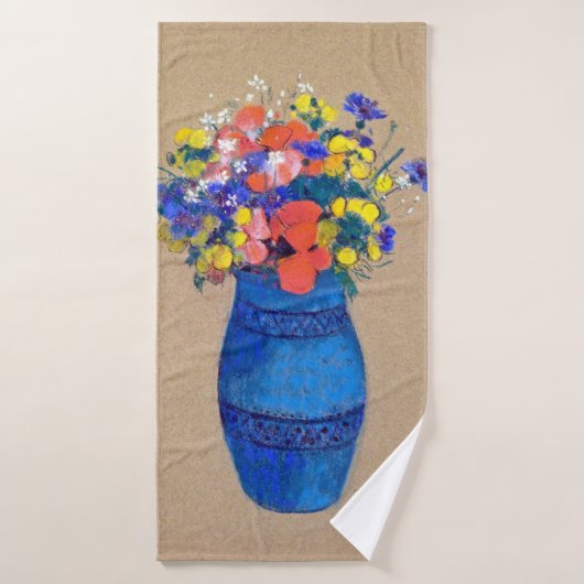 Vase der Blume, Redon Badehandtuch (Badehandtuch)