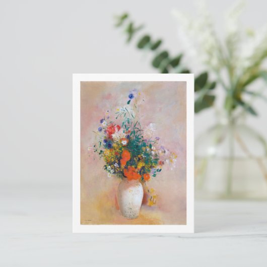 Vase der Blume, Redon Postkarte (Stehend Vorderseite)