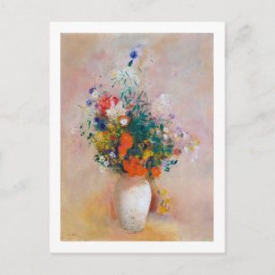 Vase der Blume, Redon Postkarte