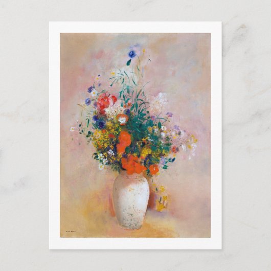 Vase der Blume, Redon Postkarte (Vorderseite)