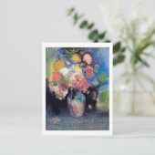Vase der Blume, Redon Postkarte (Stehend Vorderseite)
