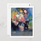 Vase der Blume, Redon Postkarte (Vorne/Hinten)