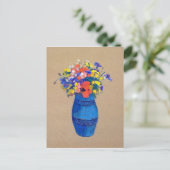 Vase der Blume, Redon Postkarte (Stehend Vorderseite)