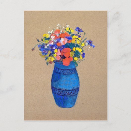 Vase der Blume, Redon Postkarte (Vorderseite)