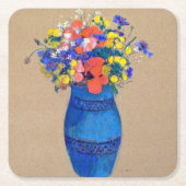 Vase der Blume, Redon Rechteckiger Pappuntersetzer (Vorderseite)