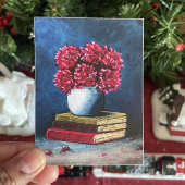 Vase der Blume Rosa blaue Bücher lesen Stillleben Poster