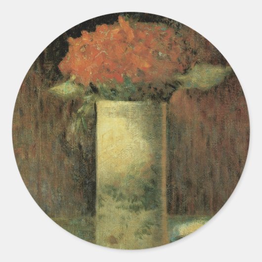 Vase der Blume Runder Aufkleber (Vorderseite)