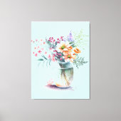 Vase der Blume Stretched Canvas Print Leinwanddruck (Vorderseite)
