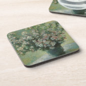 Vase der Blume von Claude Monet Getränkeuntersetzer (Linke Seite)